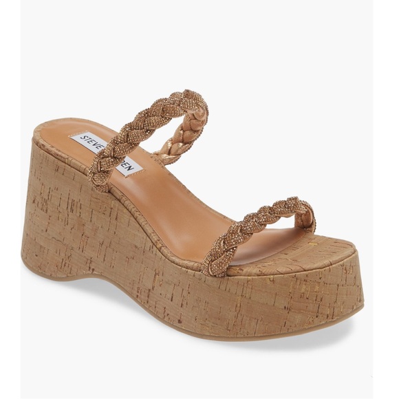 Steve Madden Danya Platform Wedge Slide Sandal Size 8 - Picture 1 of 13